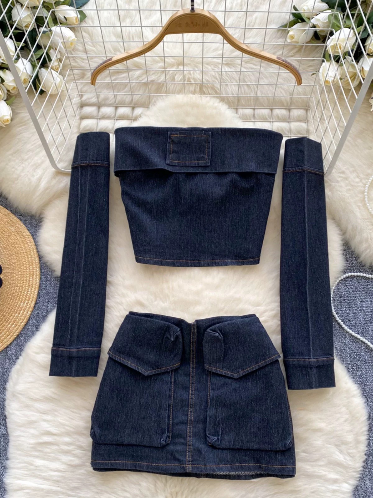 Can’t forget me denim set DTP208 images